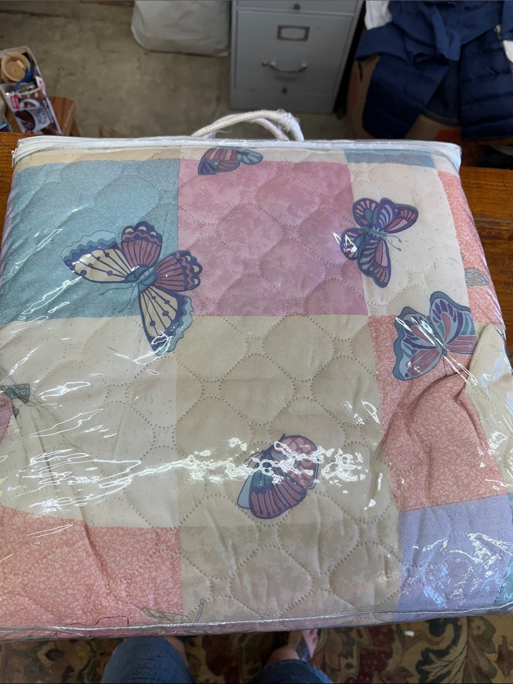 Fred Pastel Butterfly Patchwork Comforter - Pink, Blue, Cream